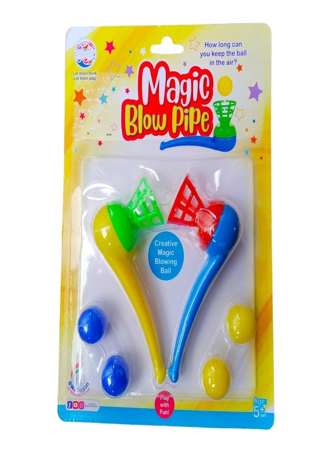 Samip Blowing Ball Party Game for Kids and Adults | Floating Blow Ball Tube | Magic Blow Pipe | Creative Set of 2 (Multicolor) - Image 1